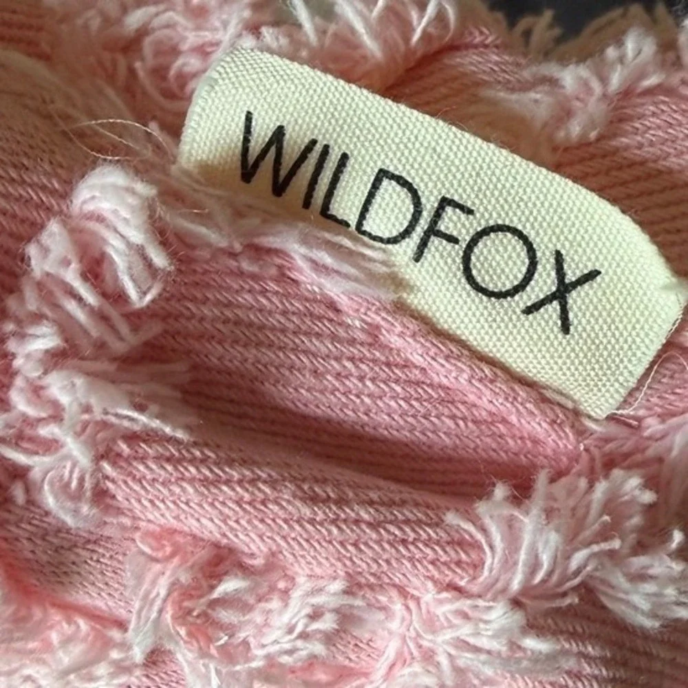 WILDFOX Frayed Pink Denim Sling Bag